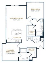 Premium Two Bedroom   1028 floor plan